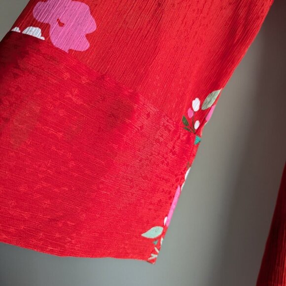 Zara floral wrap midi dress with 3/4 sleeves - Picture 9 of 16